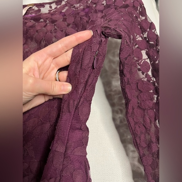 Free People Purple Floral Mesh Lace Dress ASO Taylor Swift 0 - Picture 7 of 11